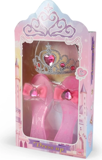 Prinsessesæt med tryllestav i pink