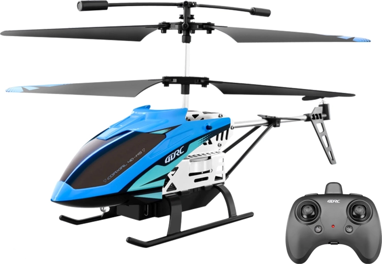 RC-helikopter med fjernbetjening, metalstruktur, 25 × 5 × 12 cm