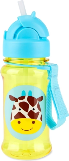 Skip Hop Zoo tritanflaske med sugerør Giraf 355 ml
