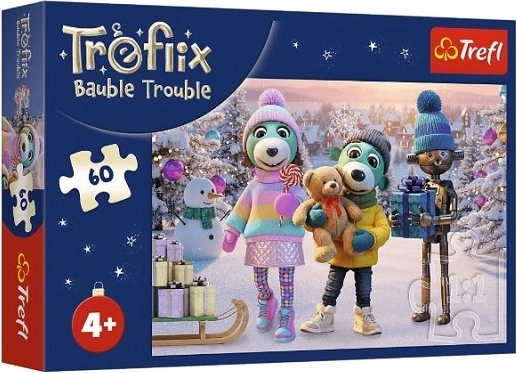 Børnepuslespil med 60 brikker Vinter Robobot – Treflik-familien