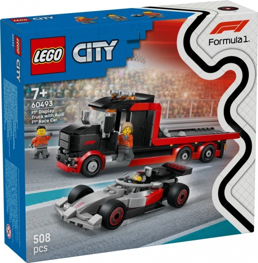 Lego City lastbil F1 med AUDI F1-monoracer