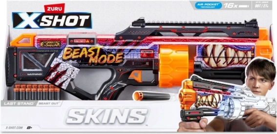 X-Shot Skins Last Stand Beast Mode – skumblaster til børn (16 pile)