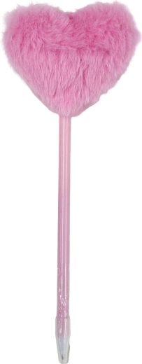 Kuglepen med plyshjerte 16 cm
