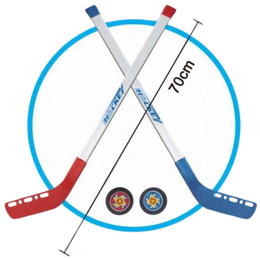 Sæt børnehockeystave med puck – 4 stk.