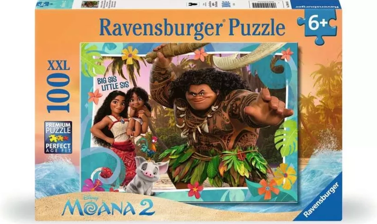 Ravensburger puslespil Vaiana 2: Opdagelsen af en ny verden XXL med 100 brikker
