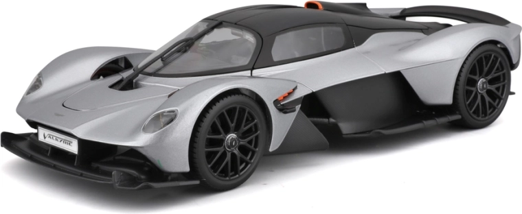 Maisto Aston Martin Valkyrie sølvfarvet model 1:18