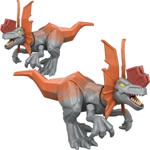 Mattel Jurassic World Mayhem Mix-Ups Dilofosaurus-figur 2-i-1