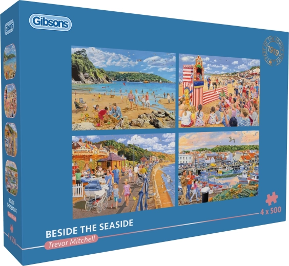 GIBSONS puslespil Ved havet 4×500 brikker