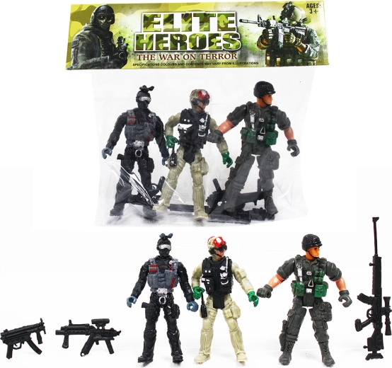 Actionfigurer soldater 3 stk – serie 5