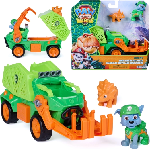 Spin Master Paw Patrol Dino Rescue Rockys skraldebil med figurer 23 cm