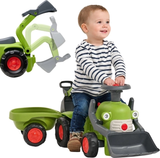 Falk børnepedaltraktor CLAAS med læsser og anhænger