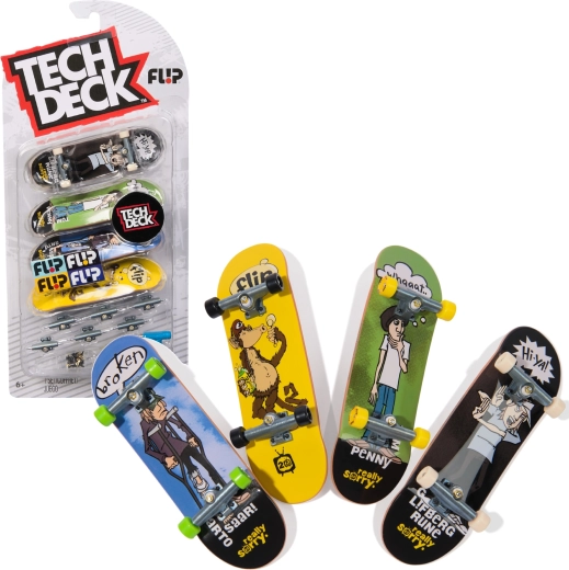 Tech Deck fingerboard-sæt 4 mini-skateboards til samling Flip