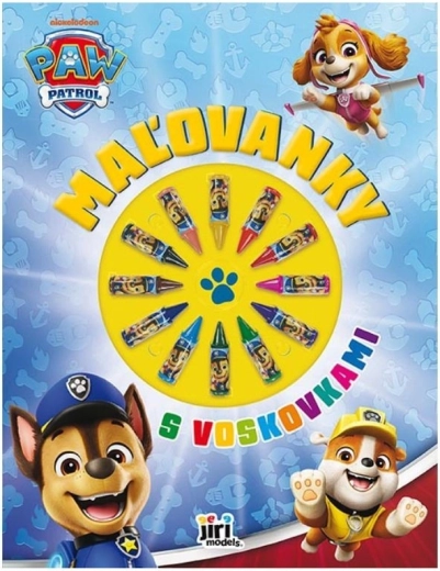 Malebog med voksfarver Paw Patrol