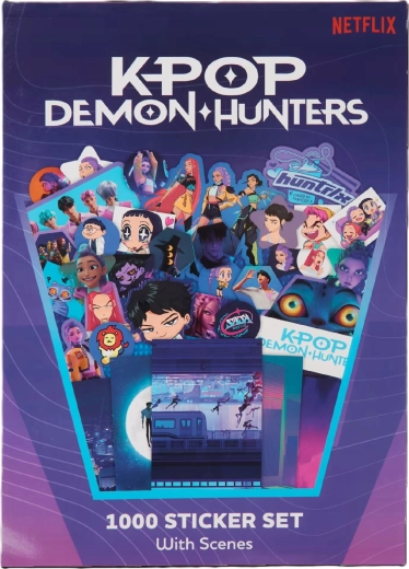 Sæt med 1000 klistermærker KPop Demon Hunters med scener