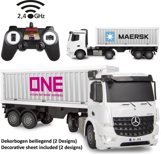 RC-containerlastbil Mercedes-Benz Arocs 1:26 med 2,4 GHz-fjernbetjening