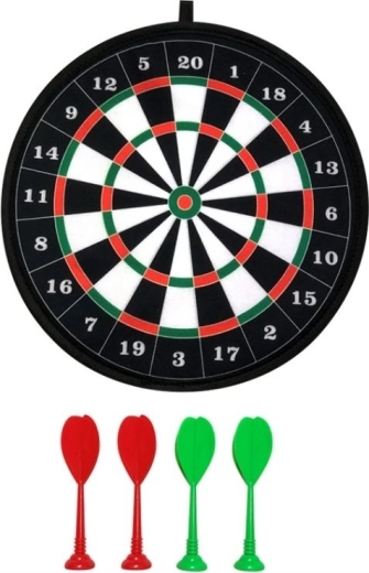 ALLTOYS dartskive med velcro med 4 pile 36 cm