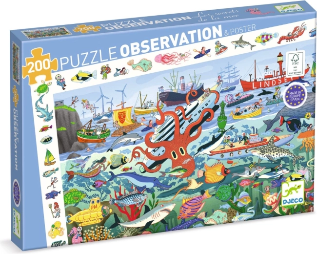 Djeco puslespil Havets hemmeligheder 200 brikker