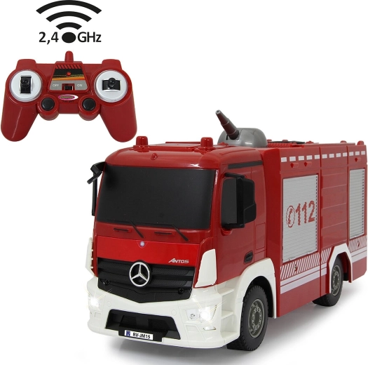 Jamara fjernstyret brandbil Mercedes-Benz Antos 1:26 med sprøjtefunktion, 2,4 GHz