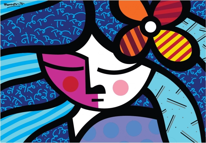 Puslespil Pige med blomst 1000 brikker BLUEBIRD