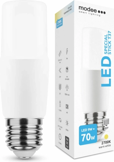 LED-pære Modee Special Stick T37 E27 9 W varm hvid 650 lm