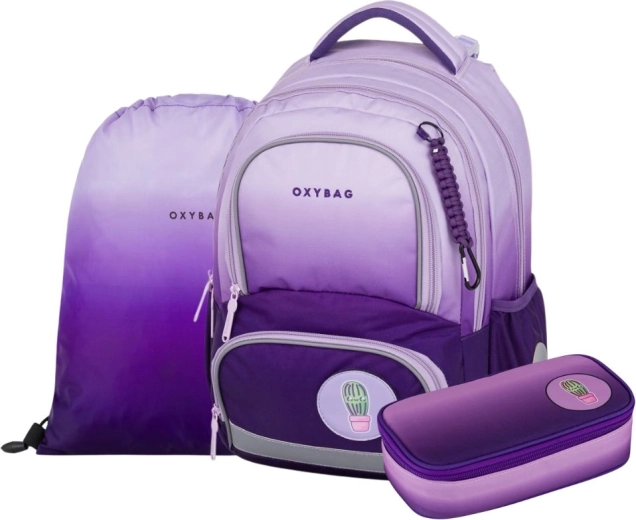 Skoletaske-sæt Oxybag OXY NEXT Purple 3 stk.