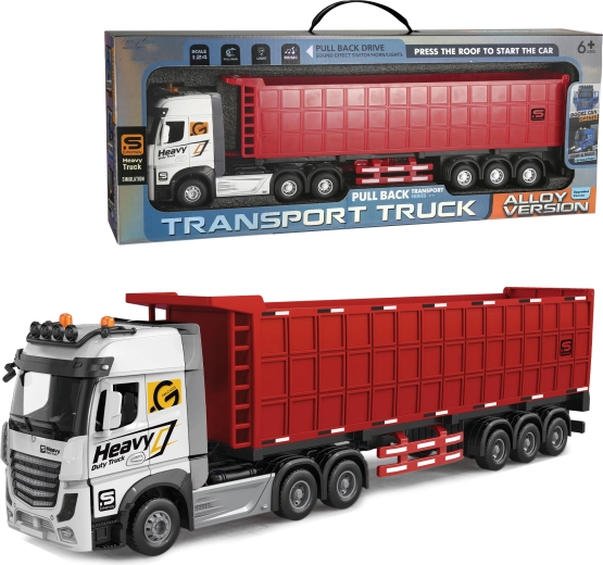 Metal lastbil 1:24 med trailer og tippefunktion