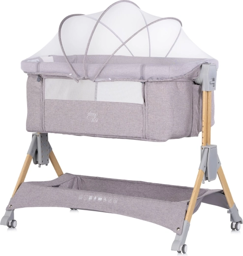 Chipolino sleepnfold 2i1 platinum bedside-seng med puslebord