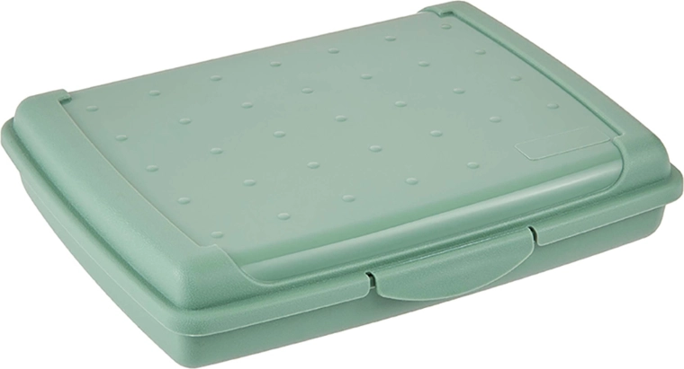 Plastisk madkasse nordisk grøn 17 × 13 × 3,5 cm