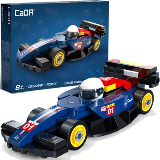 CaDA byggesæt racerbil Circuit Racing Car mørkeblå 70 dele