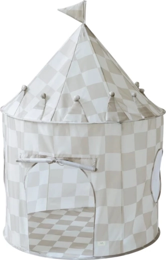 3 Sprouts børnetelt recycled checkerboard beige