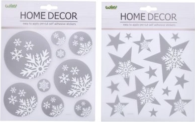 Dekoration til væg eller vindue – Julemotiver 22,9x18,5 cm