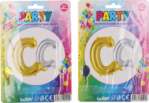 Oppustelig ballon bogstav C 40 cm