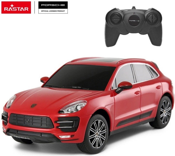 Rastar Porsche Macan Turbo RC-bil med fjernstyring 1:24 rød