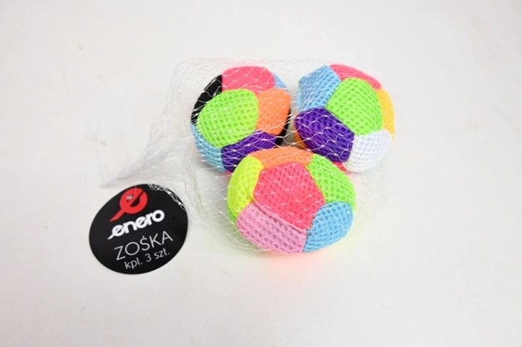 Enero zoška (footbag) farverigt sæt, 3 stk.