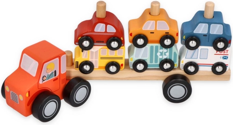 Adam Toys stor autotransporter med små biler