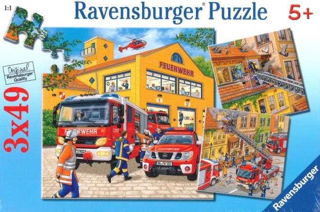 Ravensburger puslespil brandmænd 3x49 brikker