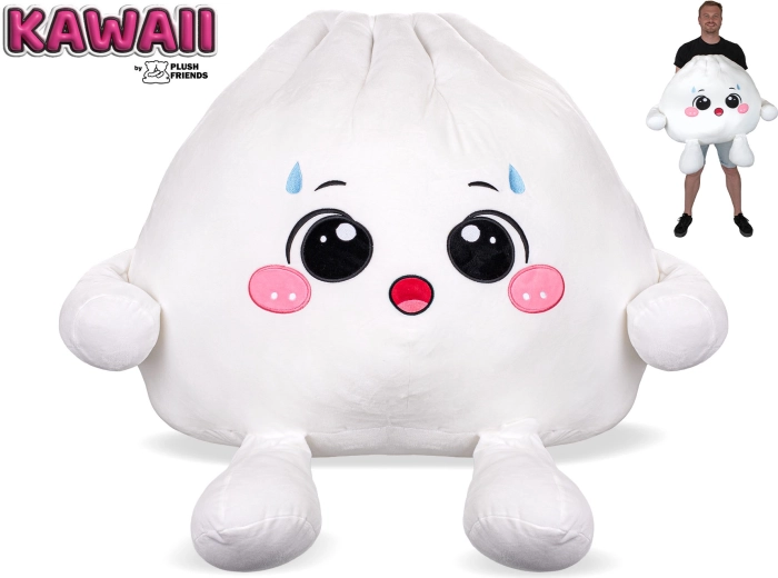 Plush Friends Kawaii overrasket plys Bao-dumpling 60 cm
