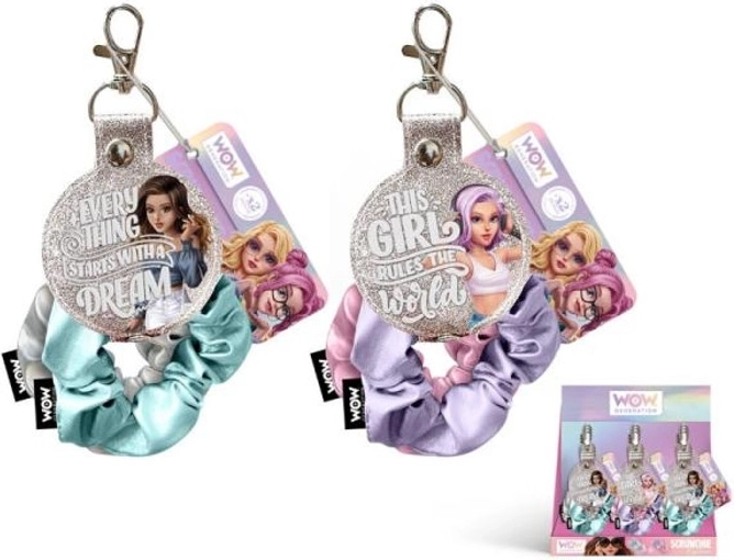 Hårelastikker med scrunchie og vedhæng WOW Generation