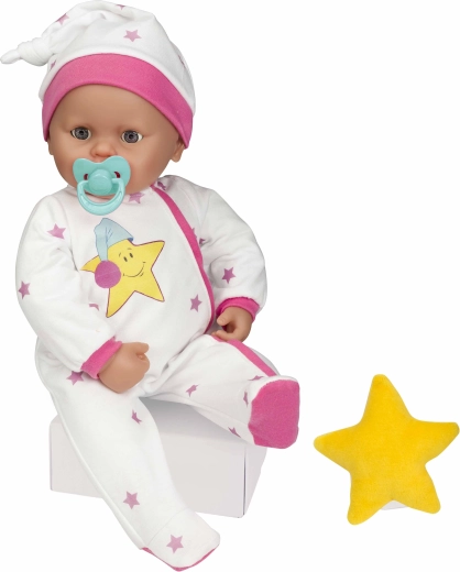 Blinkende babydukke med lyde 40 cm