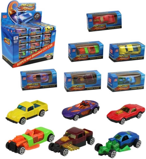Metallisk racerbilen Speed King 6 cm - 1 stk.