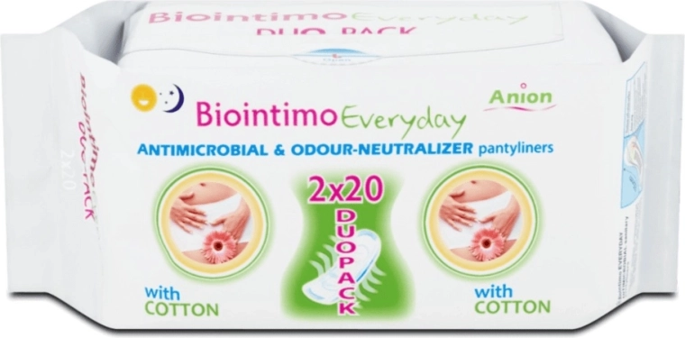Biointimo Anion duo pack intime trusseindlæg til daglig brug 40 stk