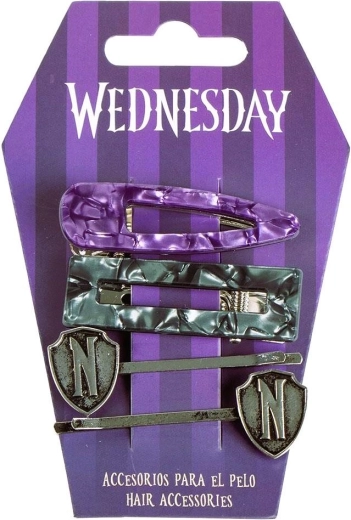 Sæt med hårspænder og hårclips Wednesday - 1 stk.