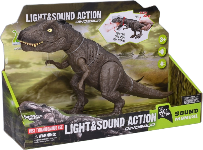 Rygende dinosaur med effekter 34 cm