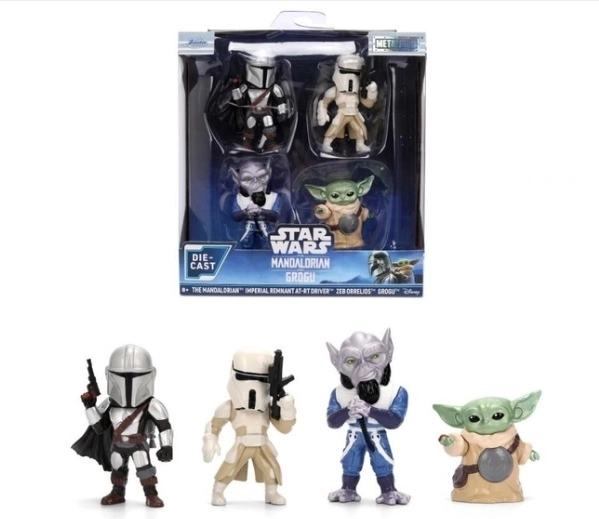 Jada Star Wars metalfigurer 6,5 cm – 4-pack (The Mandalorian)