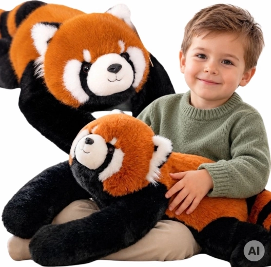 WOOPIE Vægtet sensorisk rød panda-bamse 1,5 kg