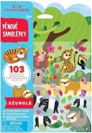 CONCORDE skumklistermærker – jungle, genanvendelige