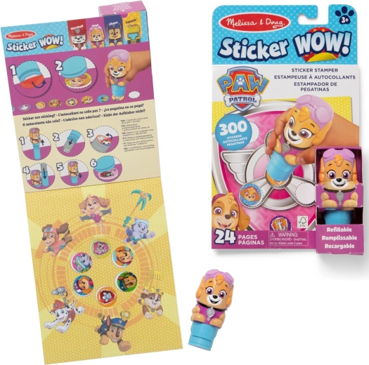 Melissa & Doug Sticker Wow! Paw Patrol Skye – klistermærkestempel og aktivitetsbog