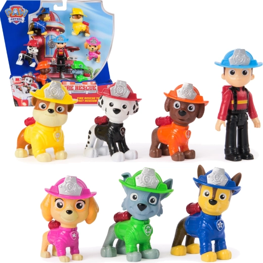 Paw Patrol Fire Rescue-sæt med 7 figurer