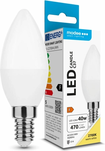 Modee LED stearinpære E14 4,9 W varm hvid