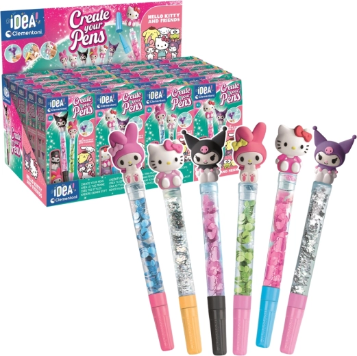Kreativt minisæt til fremstilling af kuglepenne med Hello Kitty og vennerne
